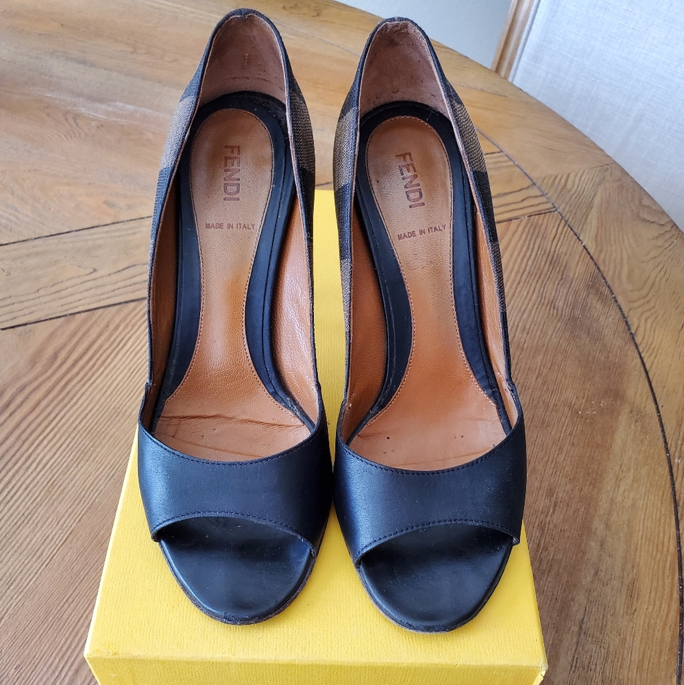 Fendi open toe pumps